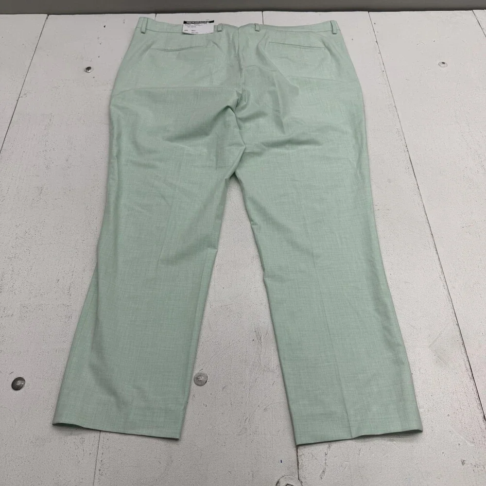Nick Graham Dress Pants Mens 41x30 Green BLEEKER Microfiber Flat Front Formal